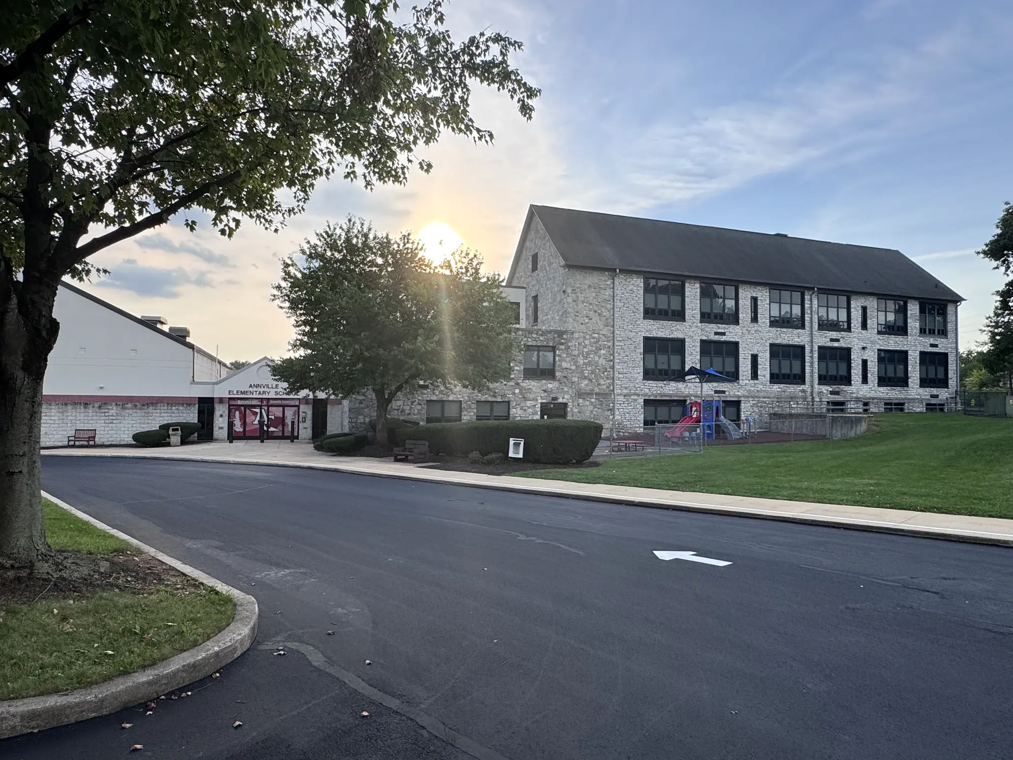 Annville Elementary School campus and playground in Annville, Pennsylvania