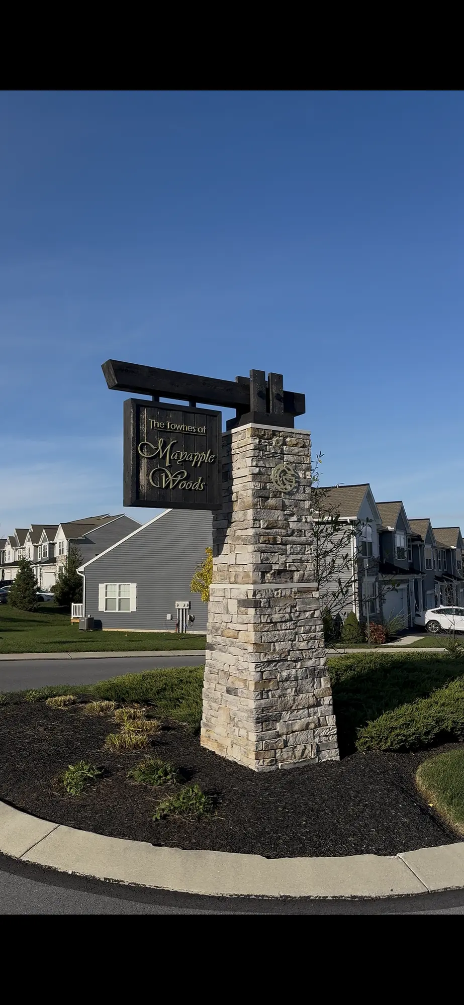 The Townes at Mayapple Woods community entrance near Annville