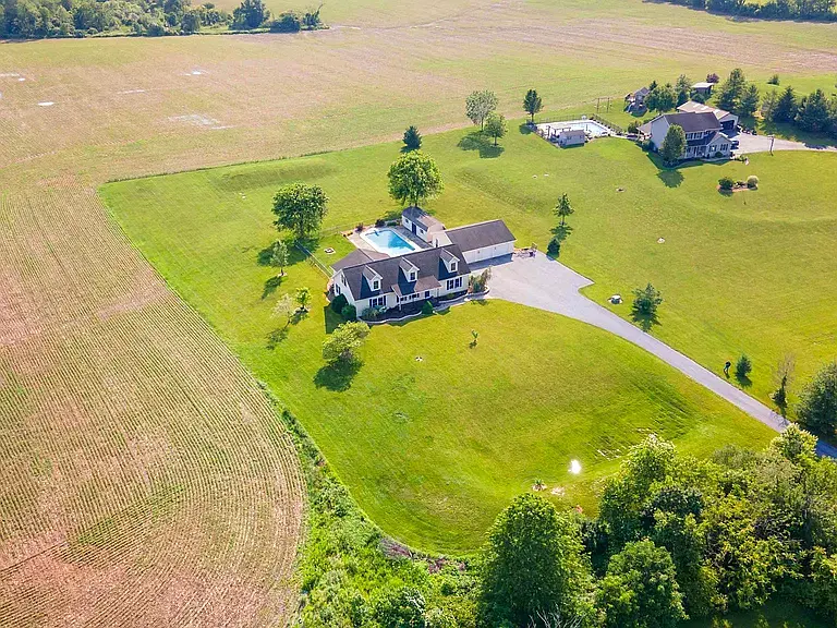Aerial view of a home sold by Team Sechman in North Annville, Pennsylvania
