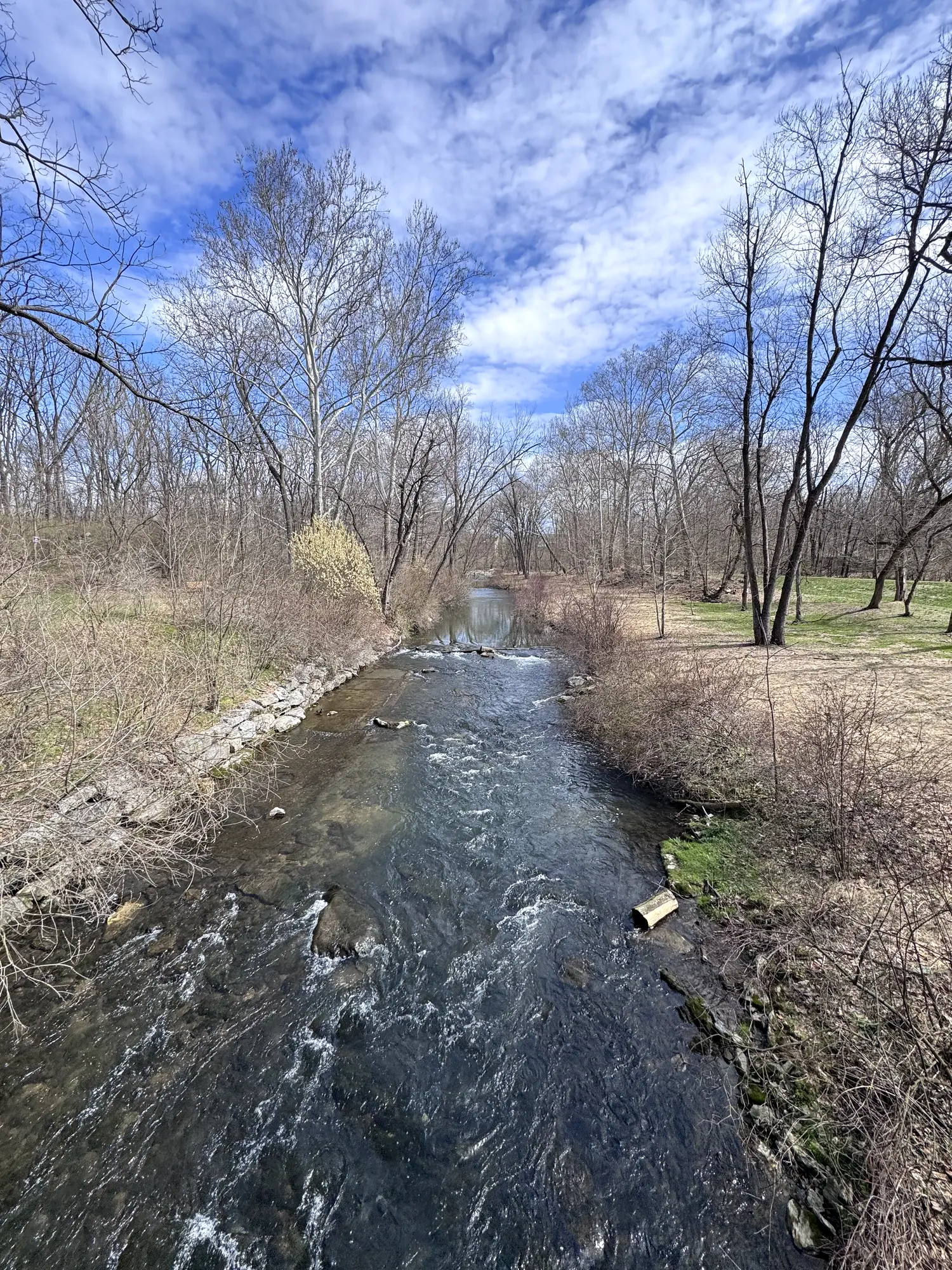 Quittapahilla Creek flowing through Quittie Creek Nature Park in Annville