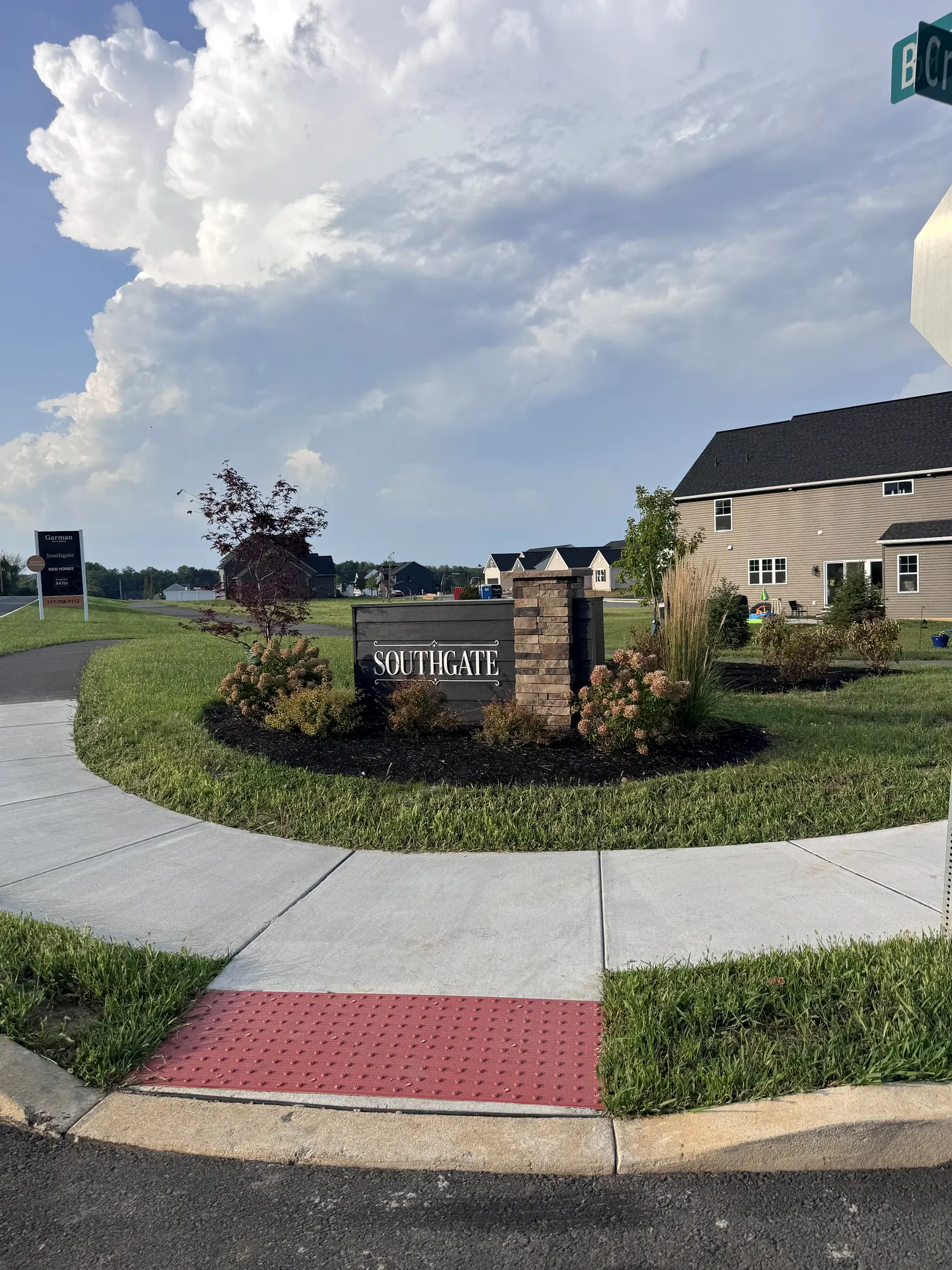 Southgate new-home community entrance in Annville, Pennsylvania